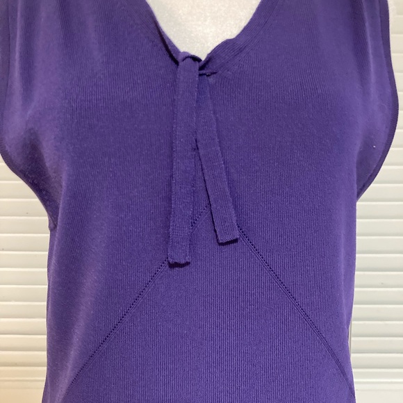 NWT Sag Harbor Purple Sleeveless Sweater Size XL - Picture 7 of 8